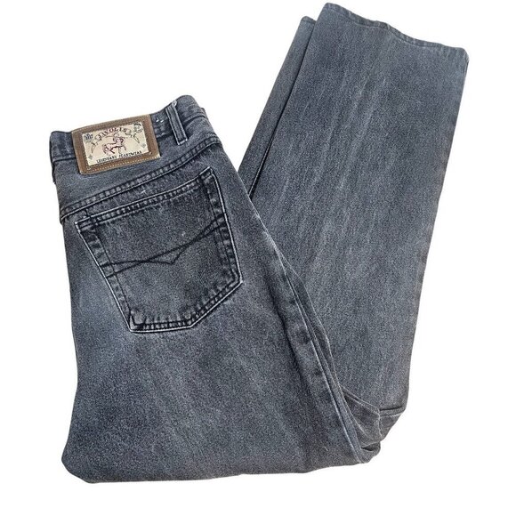 Javolis 80s 90s Jeanstack Classic Fit Mens Jeans 33x27 100% Cotton Leather Label - Picture 3 of 8